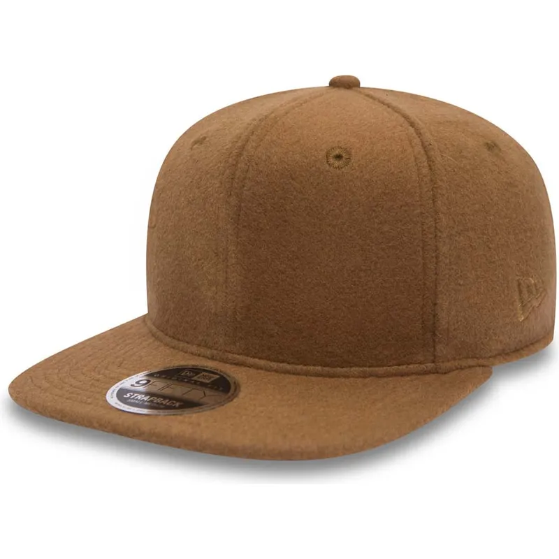 petten-plat-bruin-verstelbaar-9fifty-premium-classic-van-new-era