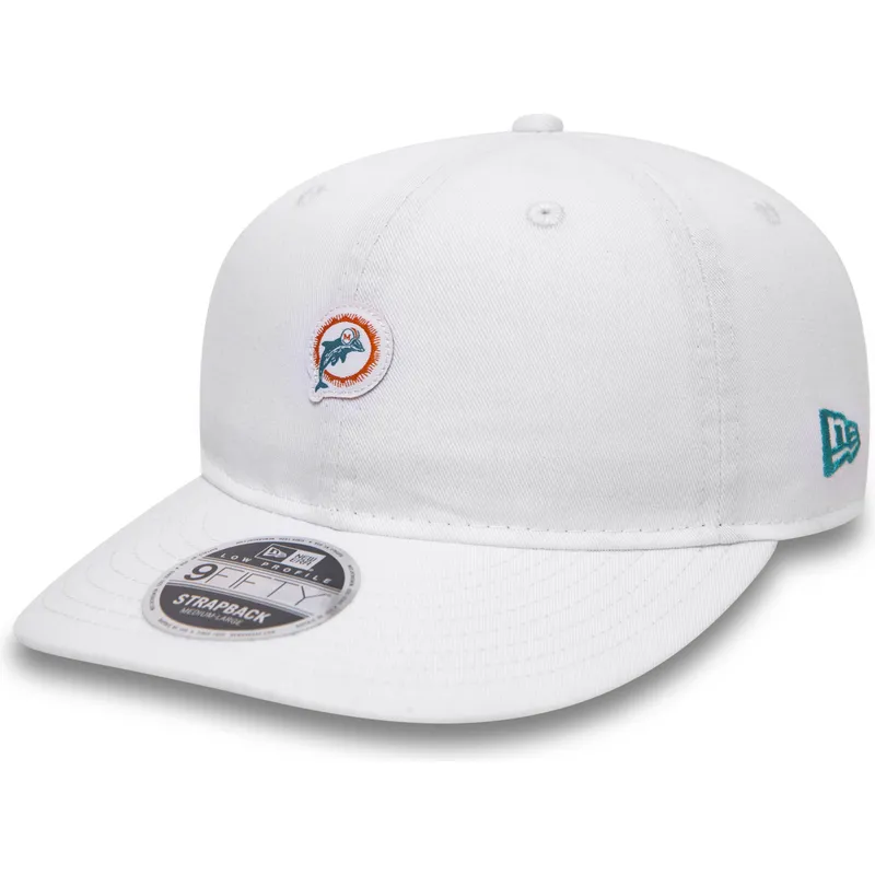 petten-plat-wit-snapback-9fifty-low-profile-unstructured-van-miami-dolphins-nfl-van-new-era