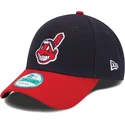 petten-gebogen-zwart-verstelbaar-9forty-the-league-van-cleveland-indians-mlb-van-new-era