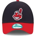 petten-gebogen-zwart-verstelbaar-9forty-the-league-van-cleveland-indians-mlb-van-new-era