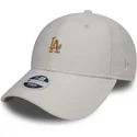 petten-gebogen-wit-verstelbaar-bronce-9forty-melton-van-los-angeles-dodgers-mlb-van-new-era