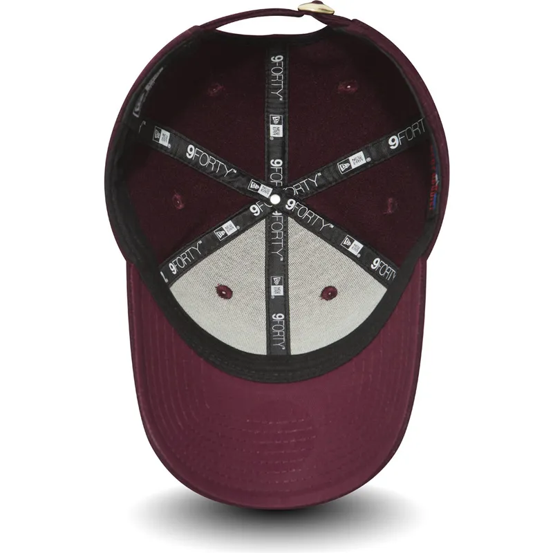 petten-gebogen-rood-verstelbaar-oro-9forty-melton-van-new-york-yankees-mlb-van-new-era