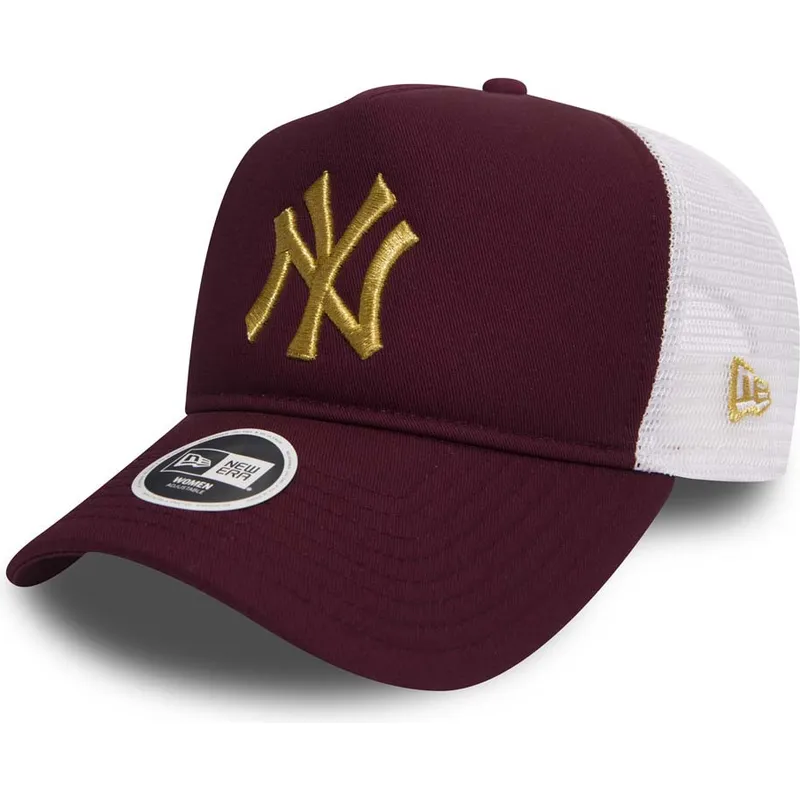 petten-gebogen-rood-snapback-oro-9forty-essential-van-new-york-yankees-mlb-van-new-era