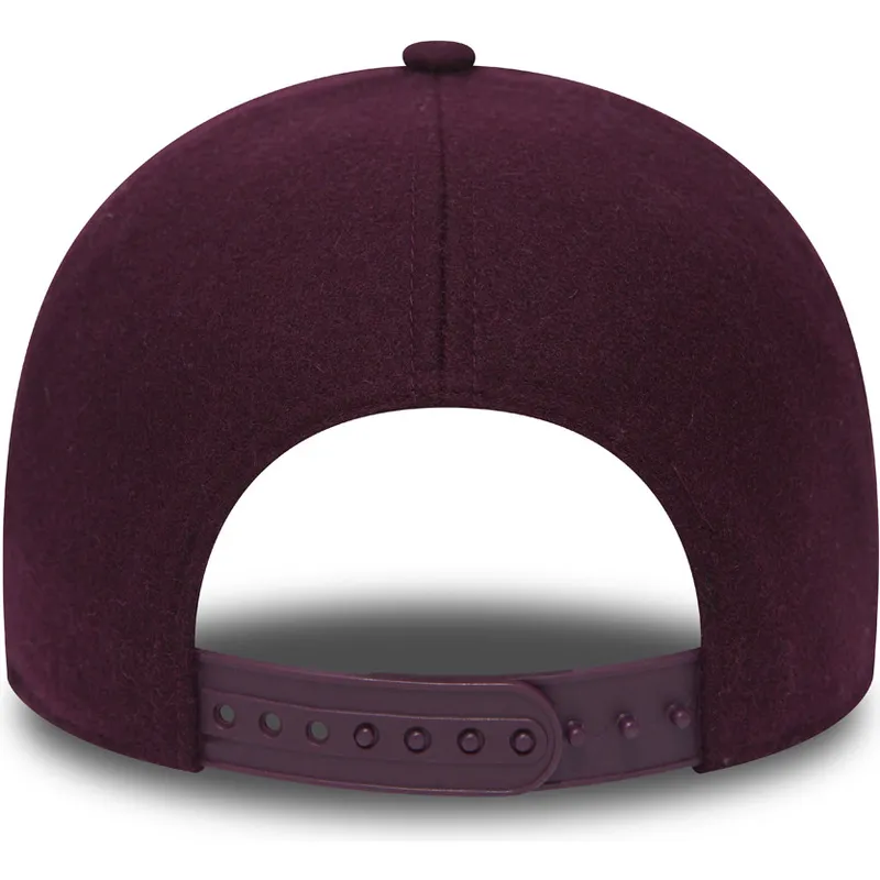 petten-gebogen-rood-verstelbaar-9forty-melton-a-frame-van-new-york-yankees-mlb-van-new-era