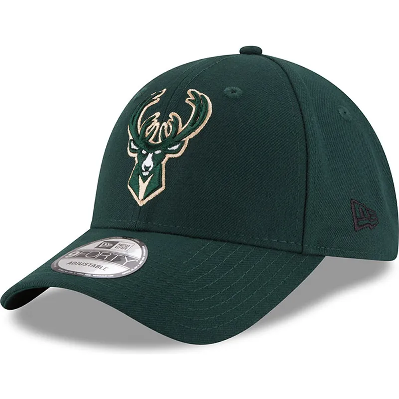 petten-gebogen-groen-verstelbaar-9forty-the-league-van-milwaukee-bucks-nba-van-new-era