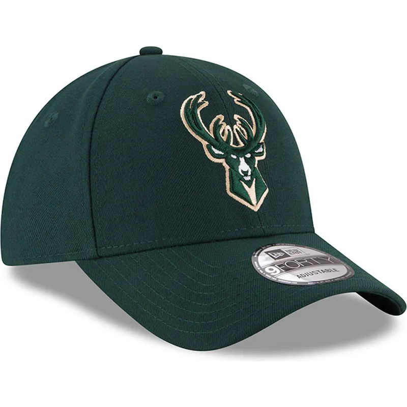 petten-gebogen-groen-verstelbaar-9forty-the-league-van-milwaukee-bucks-nba-van-new-era