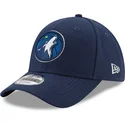 petten-gebogen-marineblauw-verstelbaar-9forty-the-league-van-minnesota-timberwolves-nba-van-new-era