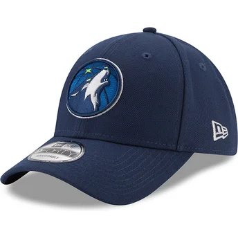 petten-gebogen-marineblauw-verstelbaar-9forty-the-league-van-minnesota-timberwolves-nba-van-new-era
