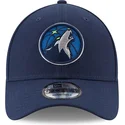 petten-gebogen-marineblauw-verstelbaar-9forty-the-league-van-minnesota-timberwolves-nba-van-new-era