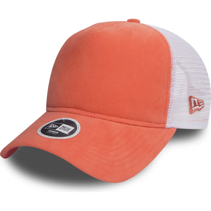 petten-gebogen-roze-snapback-9forty-felt-van-new-era