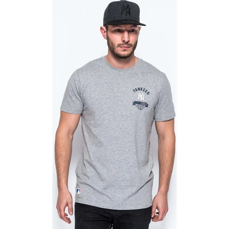 t-shirt-korte-mouw-grijs-badge-van-new-york-yankees-mlb-van-new-era