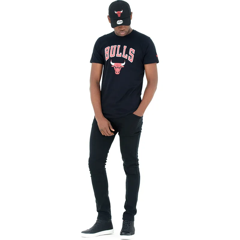 t-shirt-korte-mouw-zwart-van-chicago-bulls-nba-van-new-era