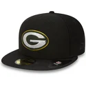 petten-plat-zwart-fitted-59fifty-black-coll-van-green-bay-packers-nfl-van-new-era