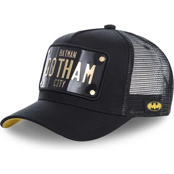 Petten gebogen zwart snapback placa Gotham City BATP1 Batman DC Comics van Capslab