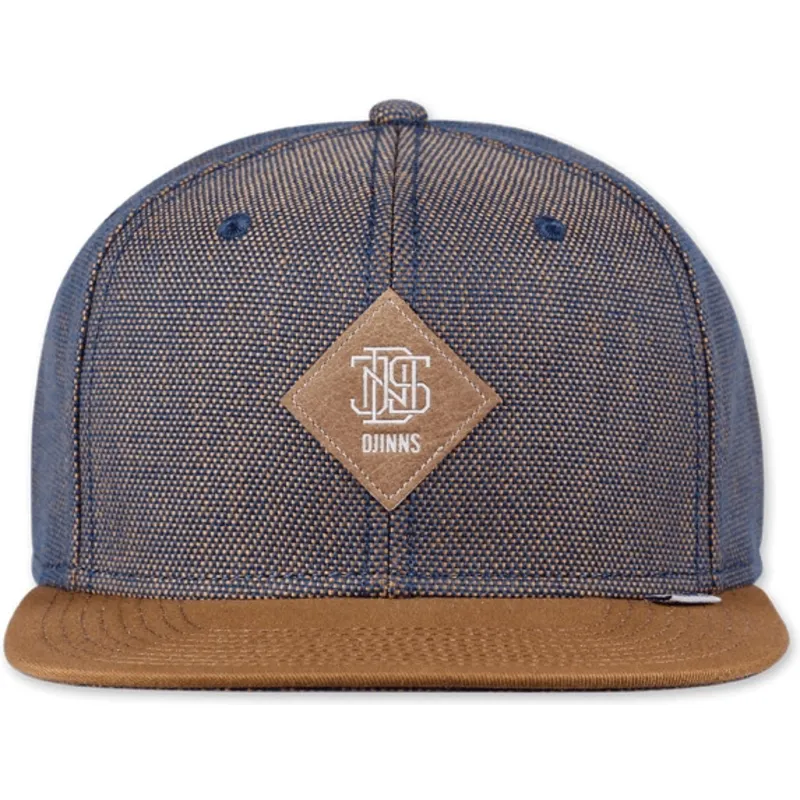 petten-bever-blauw-snapback-2tone-oxford-van-djinns