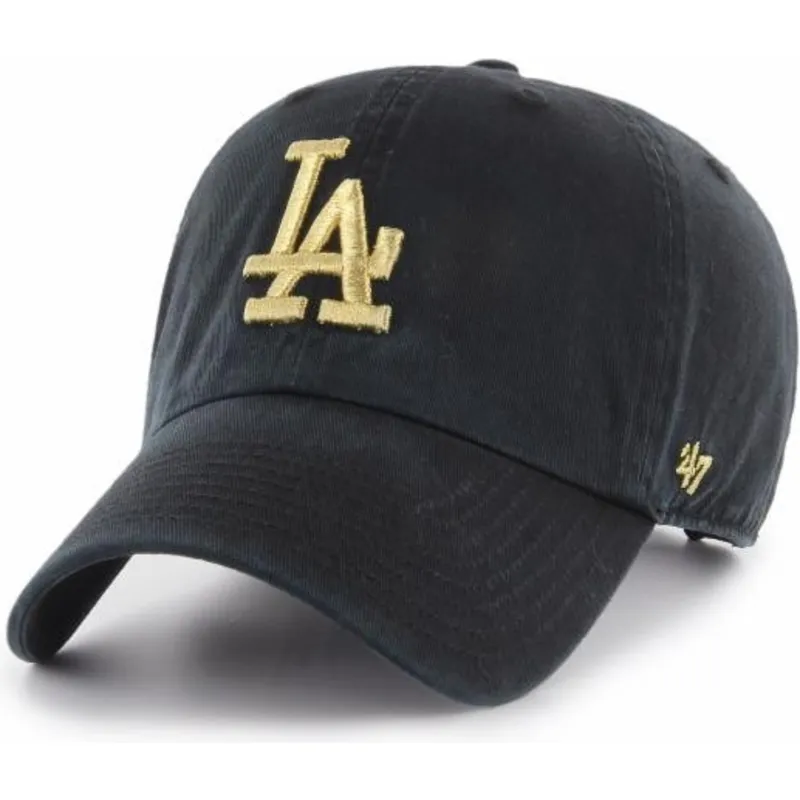 petten-gebogen-zwart-verstelbaar-oro-van-los-angeles-dodgers-mlb-van-47-brand