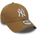petten-gebogen-bruin-verstelbaar-9forty-essential-van-new-york-yankees-mlb-van-new-era