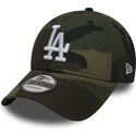 petten-gebogen-camouflage-verstelbaar-9twenty-essential-packable-van-los-angeles-dodgers-mlb-van-new-era