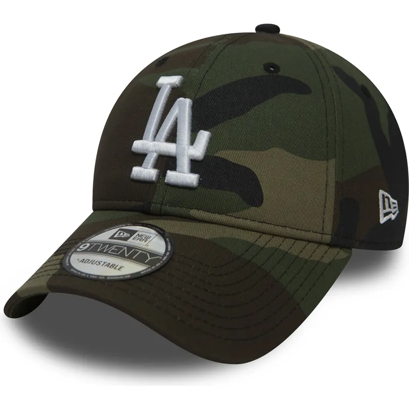 petten-gebogen-camouflage-verstelbaar-9twenty-essential-packable-van-los-angeles-dodgers-mlb-van-new-era