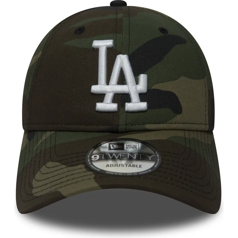 petten-gebogen-camouflage-verstelbaar-9twenty-essential-packable-van-los-angeles-dodgers-mlb-van-new-era