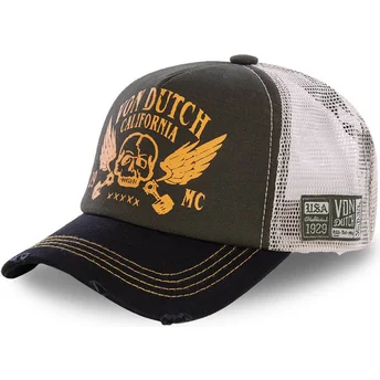 Petten gebogen bruin snapback CREW5 van Von Dutch