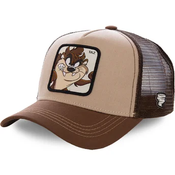 Petten gebogen bruin snapback Tasmaanse duivel Looney Tunes van Capslab