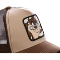 petten-gebogen-bruin-snapback-tasmaanse-duivel-looney-tunes-van-capslab
