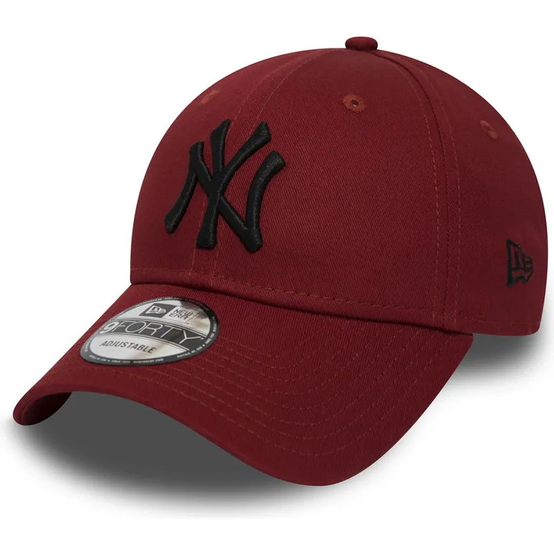 petten-gebogen-rood-verstelbaar-9forty-essential-van-new-york-yankees-mlb-van-new-era