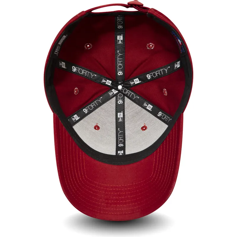petten-gebogen-rood-verstelbaar-9forty-essential-van-new-york-yankees-mlb-van-new-era