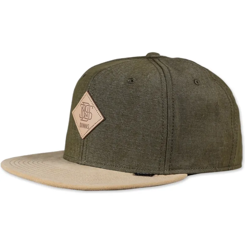 petten-bever-groen-snapback-melange-twill-van-djinns