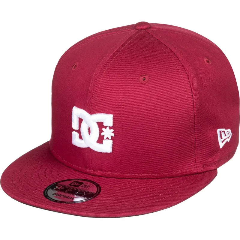 petten-plat-rood-snapback-empire-fielder-van-dc-shoes