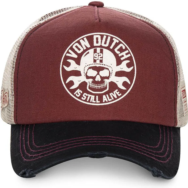 petten-gebogen-rood-snapback-bor-van-von-dutch