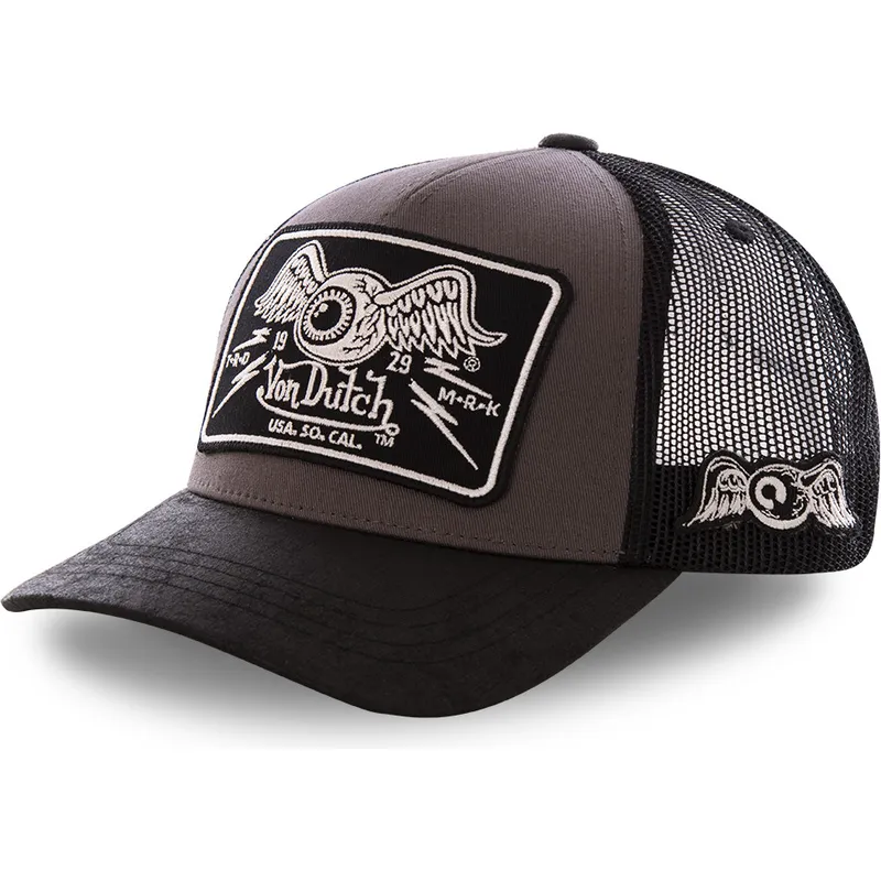 petten-gebogen-grijs-snapback-damaged-van-von-dutch