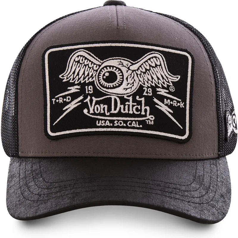 petten-gebogen-grijs-snapback-damaged-van-von-dutch