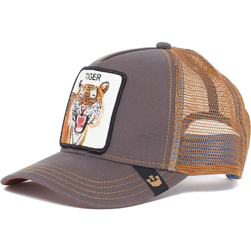 petten-gebogen-bruin-snapback-eye-of-the-tiger-the-farm-van-goorin-bros