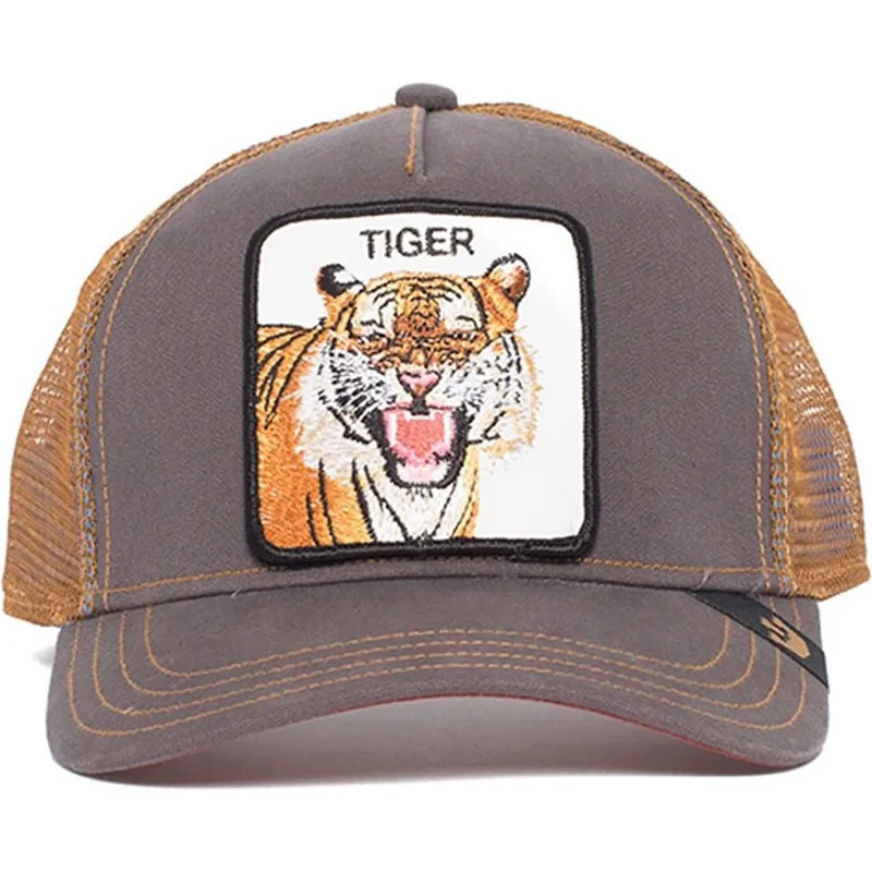 petten-gebogen-bruin-snapback-eye-of-the-tiger-the-farm-van-goorin-bros