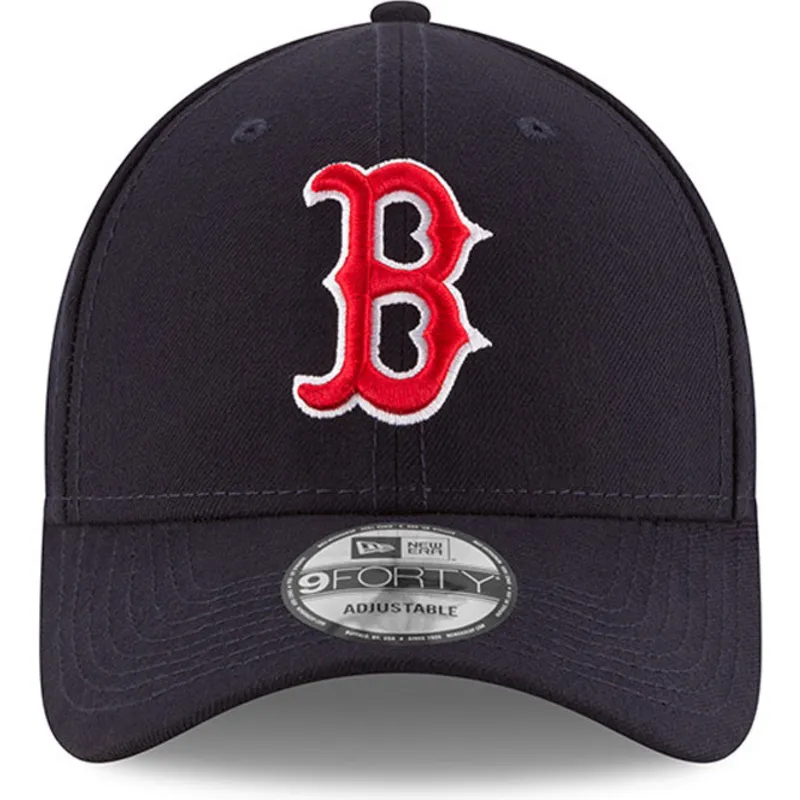 petten-gebogen-marineblauw-verstelbaar-9forty-the-league-van-boston-red-sox-mlb-van-new-era