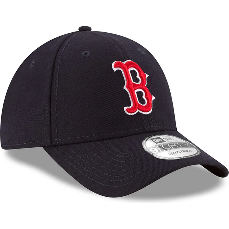 petten-gebogen-marineblauw-verstelbaar-9forty-the-league-van-boston-red-sox-mlb-van-new-era