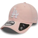 petten-gebogen-roze-verstelbaar-9twenty-dryera-packable-van-los-angeles-dodgers-mlb-van-new-era