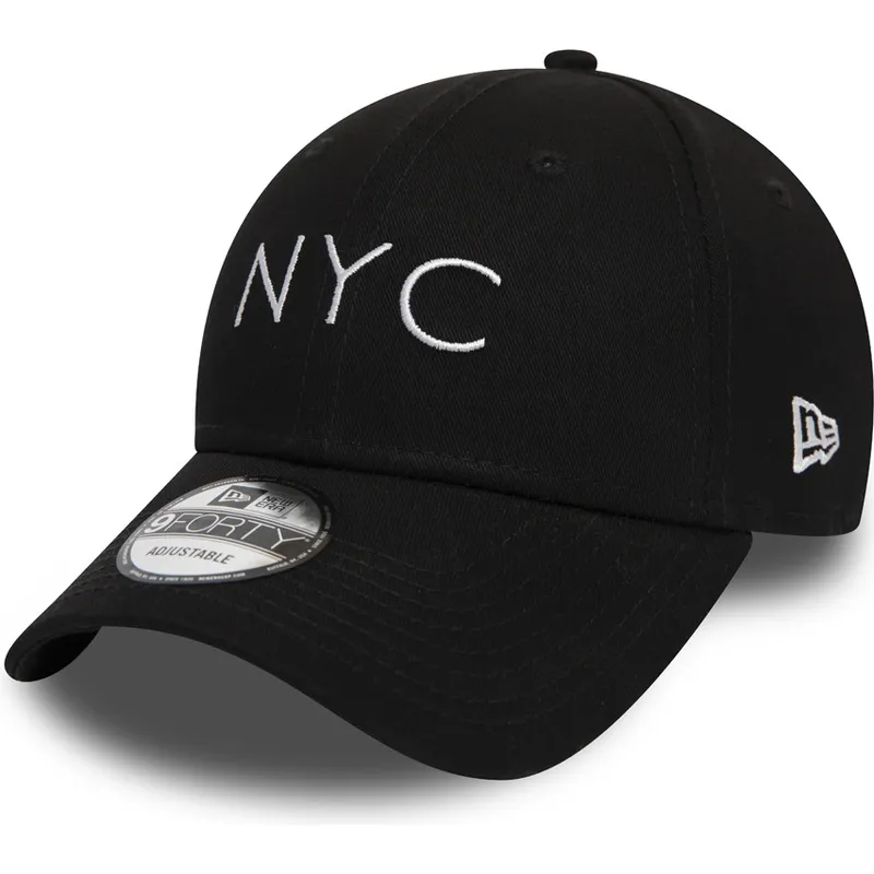 petten-gebogen-zwart-verstelbaar-9forty-essential-nyc-van-new-era