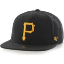 petten-plat-zwart-snapback-captain-no-shot-van-pittsburgh-pirates-mlb-van-47-brand