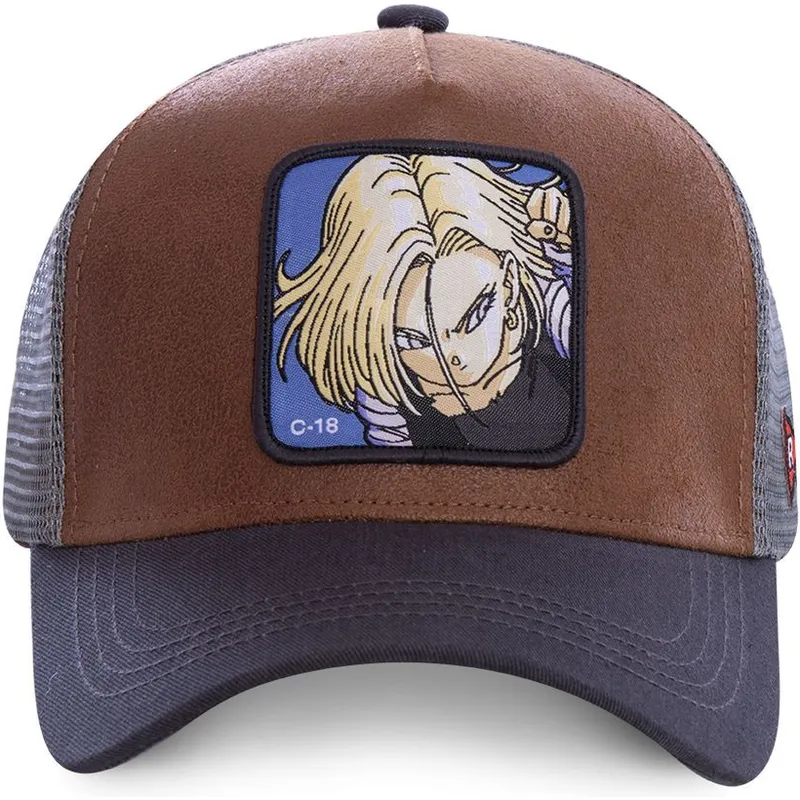 petten-gebogen-bruin-snapback-androide-c18a-c-18-dragon-ball-van-capslab
