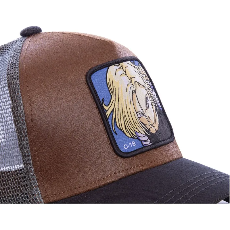 petten-gebogen-bruin-snapback-androide-c18a-c-18-dragon-ball-van-capslab