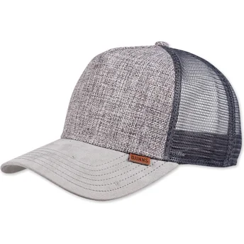 Petten gebogen grijs snapback Suelin van Djinns