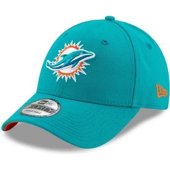 Petten gebogen blauw verstelbaar 9FORTY The League van Miami Dolphins NFL van New Era