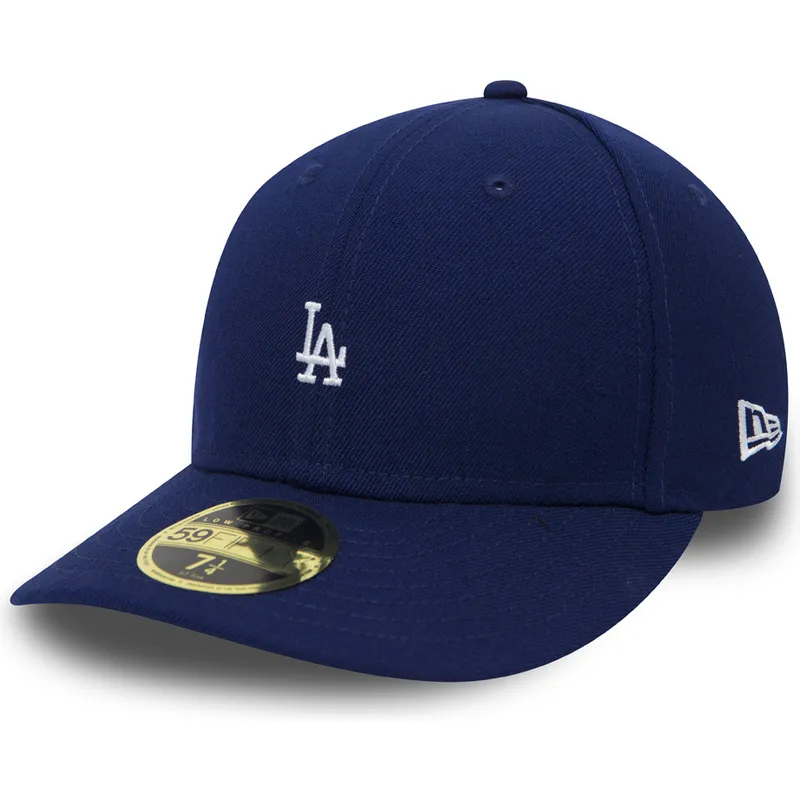 petten-plat-blauw-fitted-59fifty-low-profile-mini-van-los-angeles-dodgers-mlb-van-new-era