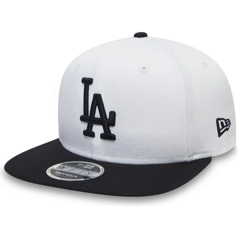 petten-plat-wit-snapback-voor-kinderen-9fifty-contrast-crown-van-los-angeles-dodgers-mlb-van-new-era