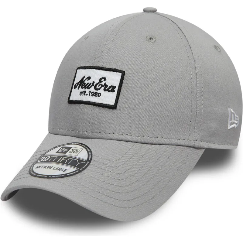 petten-gebogen-grijs-fitted-voor-kinderen-39thirty-seasonal-script-patch-van-new-era
