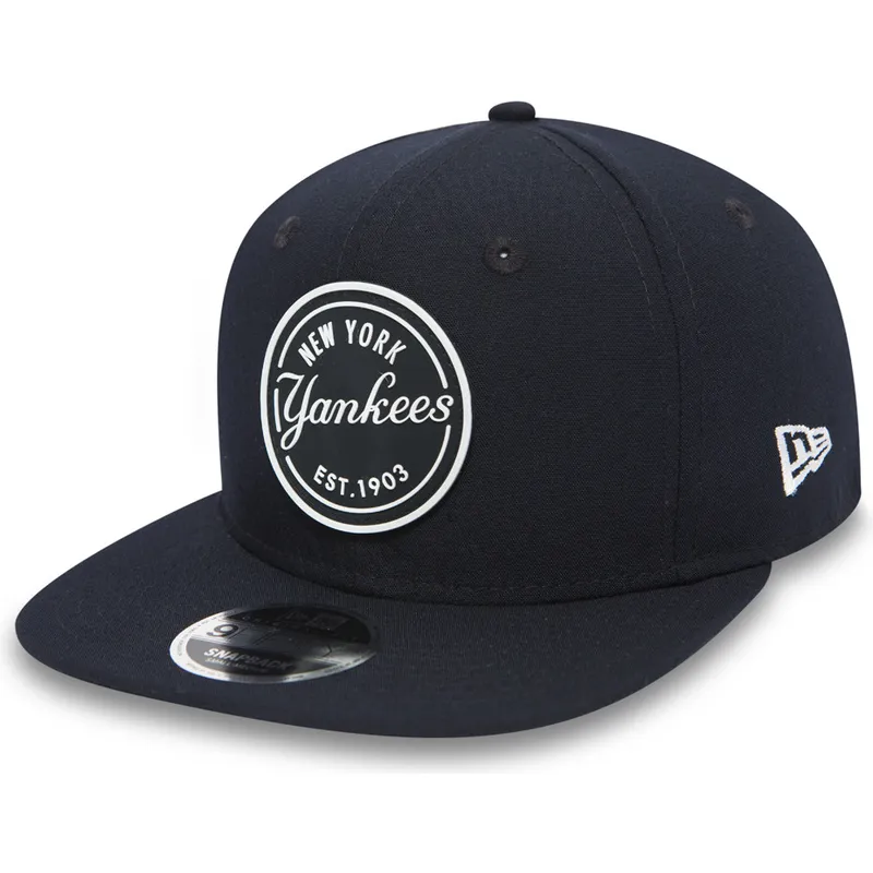 petten-plat-zwart-snapback-9fifty-rubber-emblem-van-new-york-yankees-mlb-van-new-era petten-plat-zwart-snapback-9fifty-rubber-emblem-van-new-york-yankees-mlb-van-new-era