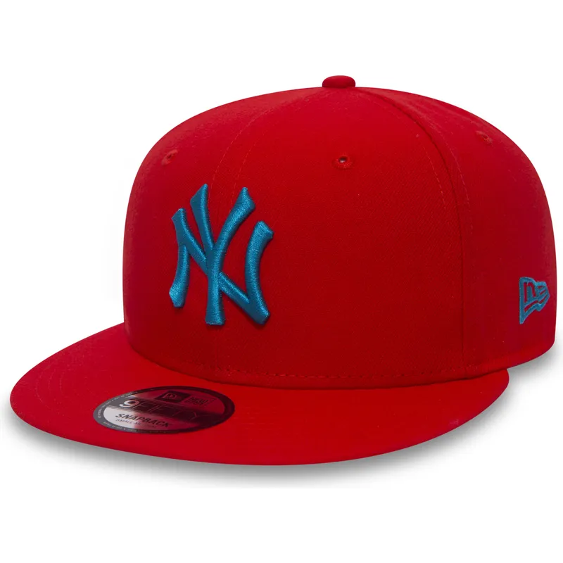 petten-plat-rood-snapback-9fifty-essential-league-van-new-york-yankees-mlb-van-new-era